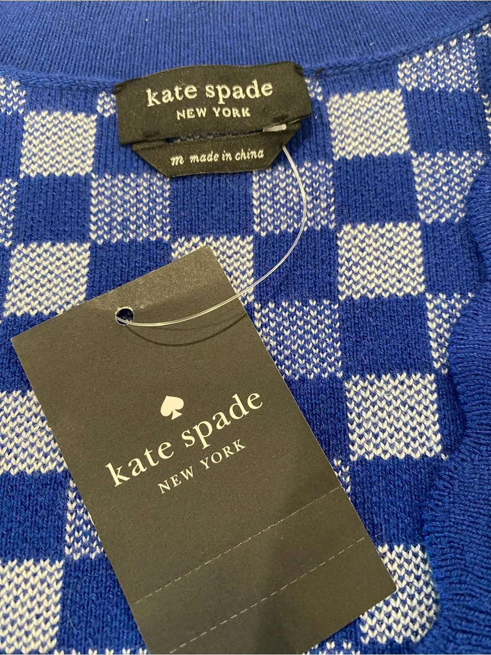 Kate Spade New York Gingham Cardigan NWT
